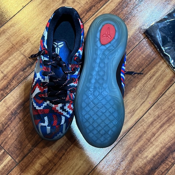 Nike Kobe IX 9 Independence Day 7 Youth Red White Blue flyknit basketball kid - Picture 3 of 9